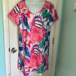 For Her Paris bold abstract shift dress NWT